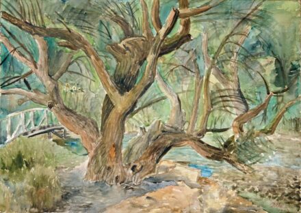 Klie Zoltán (1897-1992): Vízparti fák, 1949