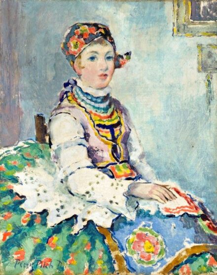 Pécsi Pilch Dezső (1888-1949): Lány népviseletben