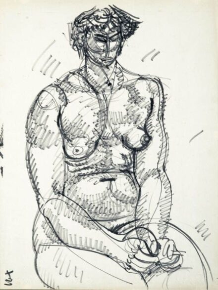 Hincz Gyula (1904-1986): Ülő akt