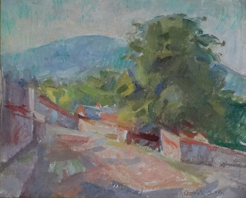 Onódi Béla (1900-1991): Szamárhegyi részlet, 1961