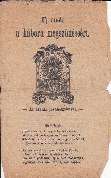 47-835 1918. Uj ének a háború megszüntetéseért