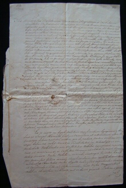 47-793 1842. Szerződés (Hódmezővásárhely Latin és magyar nyelven, viaszpecséttel)