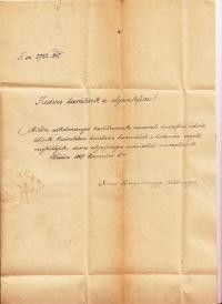 47-1080 1867 Levél Mosómagyaróvár városának