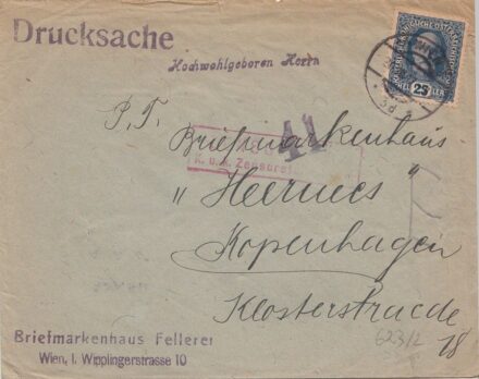 47-1223 1917. Cenzúrélt levélboríték