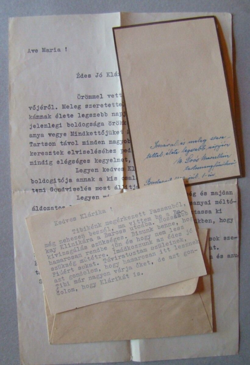 47-1565 1945-1950 Soós Marcellina tartományfőnőknő hagyatéka / 3db