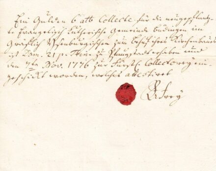 47-1557 1760 Nyugta viaszpecséttel