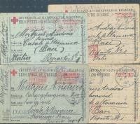 47-333 1917. 4 db levelezőlap hadifoglyok részére Olaszországba.