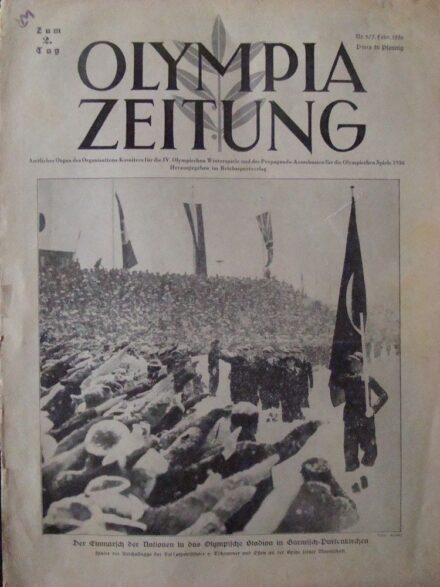 47-1652 1936 1 db Olympia Zeitung. c lap. / Az újság az olimpia idején jelent meg