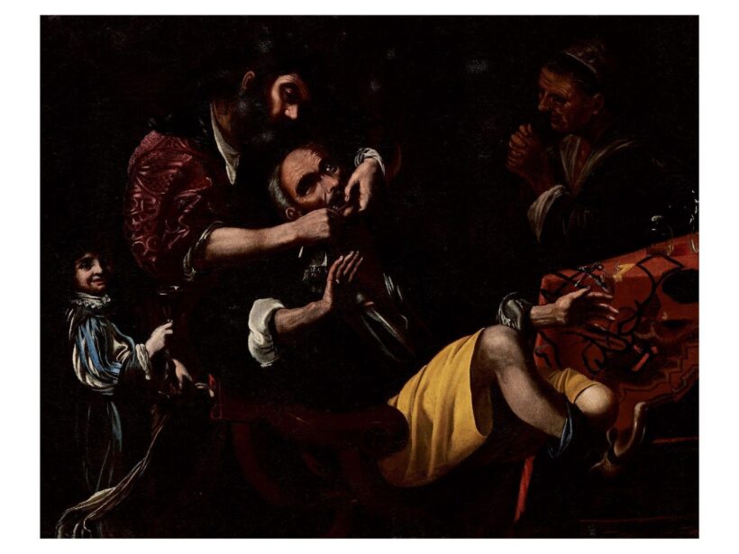 Bambocci, Carlo jelzéssel

, XVII. sz. közepe

: Foghúzás