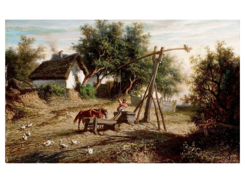 Szemlér Mihály: Itatás (1878)