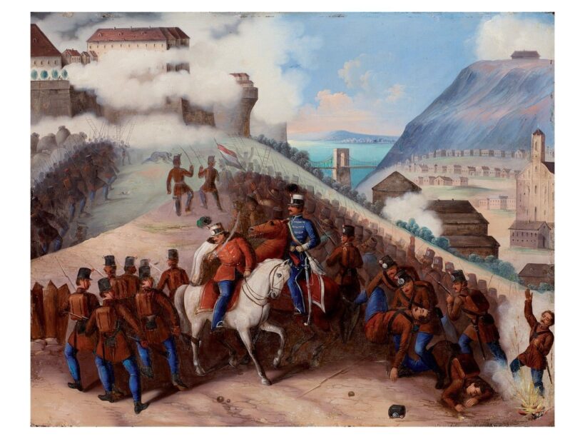 Ismeretlen magyar festő, XIX. sz. második fele: 

Buda ostroma 1849-ben