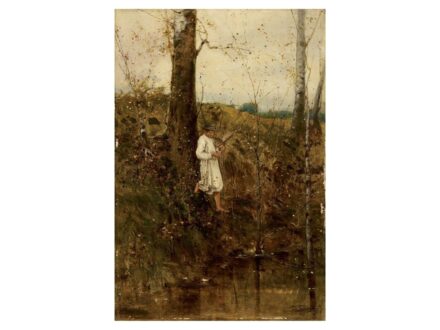 K.Spányi Béla: Horgászó kisfiú (1880)