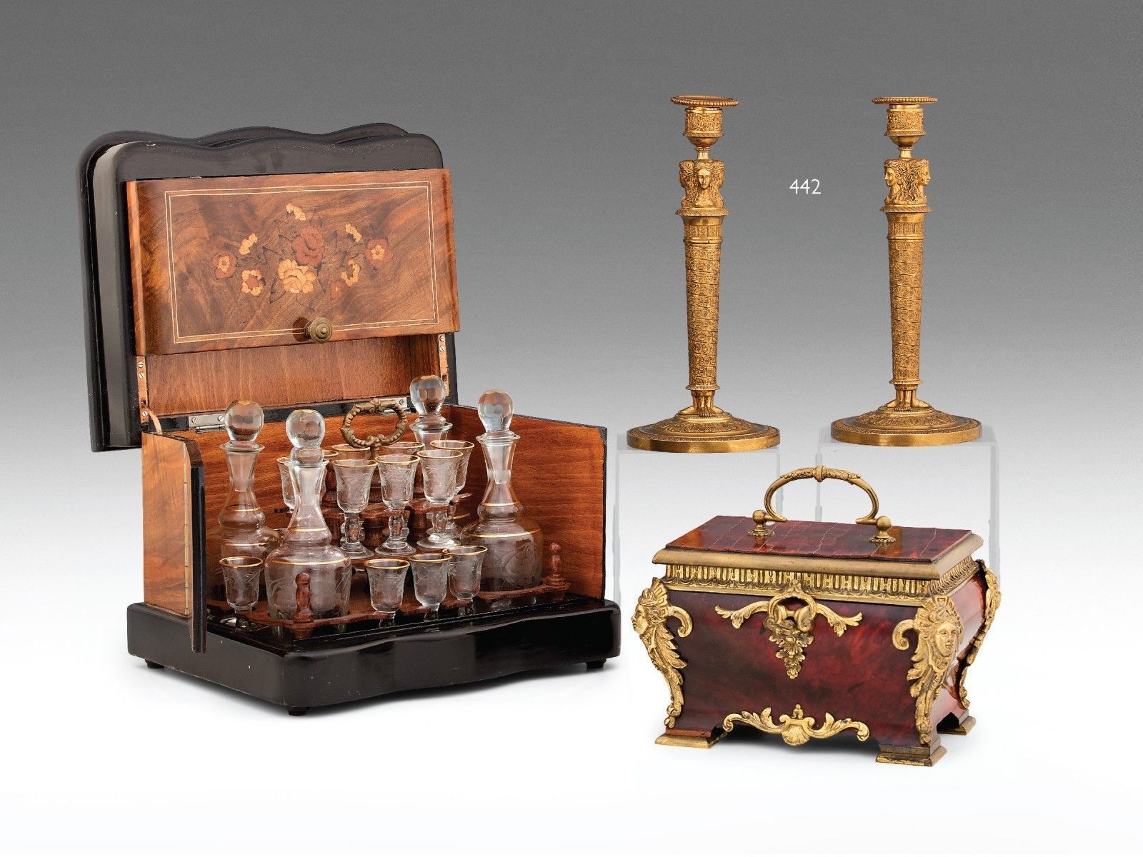 Empire gyertyatartó-pár