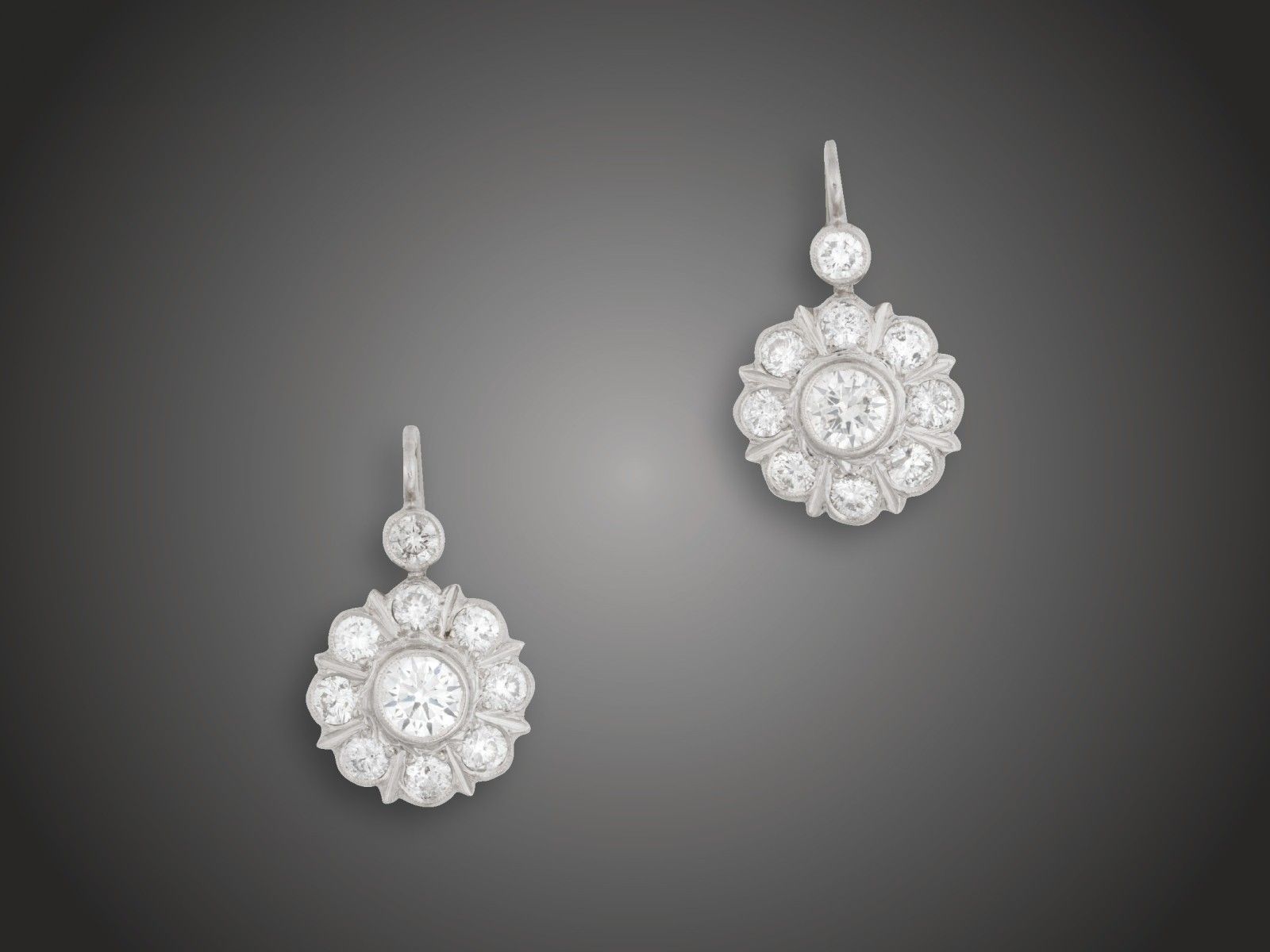 Garnitúra, 3 db, 585 au, 30 bril. cca. 3,25 ct, 9,7 g