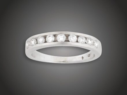 Gyűrű, 585 au, 9 bril. cca. 0,65 ct, 3,5 g