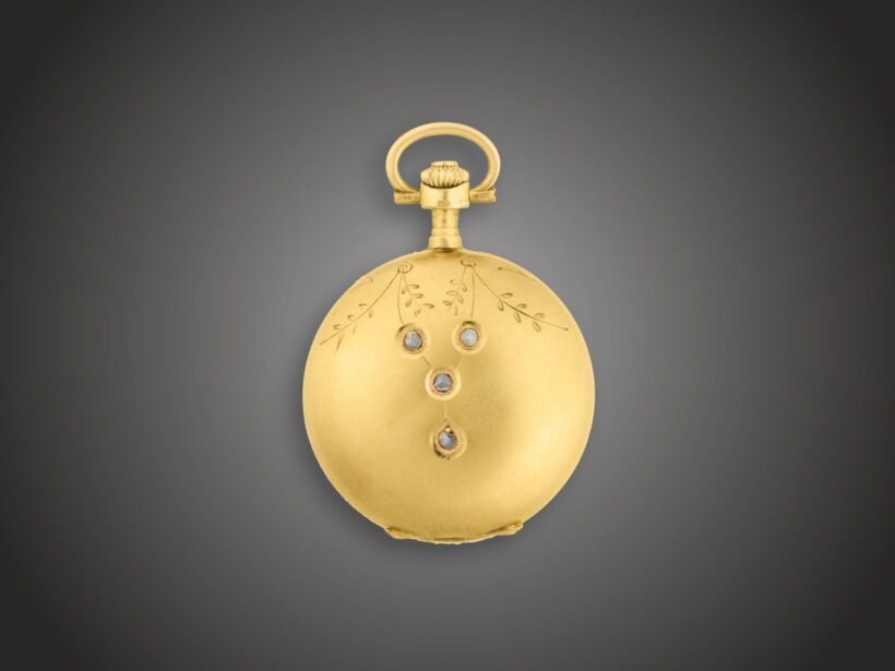 Függőóra, 585 au, 4 gyém. cca. 0,05 ct, br. 16,0 g