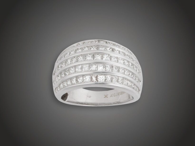 Gyűrű, 585 au, 96 bril. 2,765 ct, 9,4 g