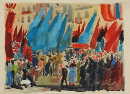 Hincz Gyula (1904 - 1986): Felvonulás II., 50-es évek