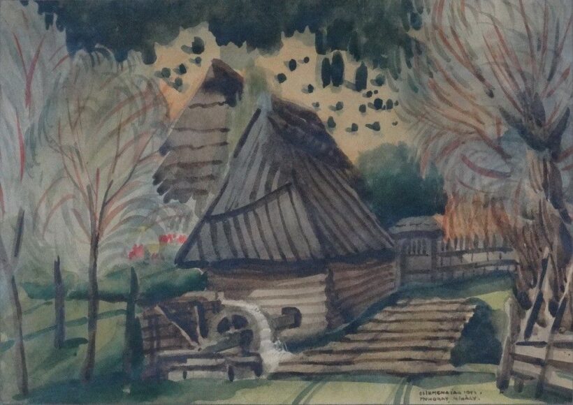 Muhoray Mihály (1898 -1969): Csíkmenasági udvarház, 1942