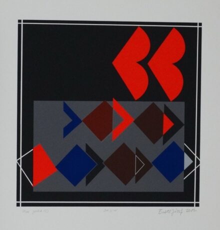 Bartl József (1932 - 2013): Piros jelek, 2012