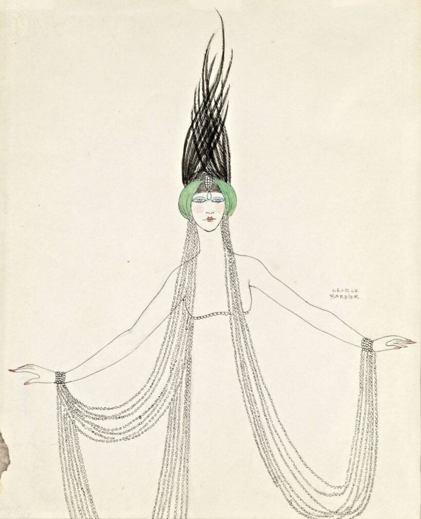 George Barbier (Nantes, 1882 - Párizs, 1932) - Táncosnő