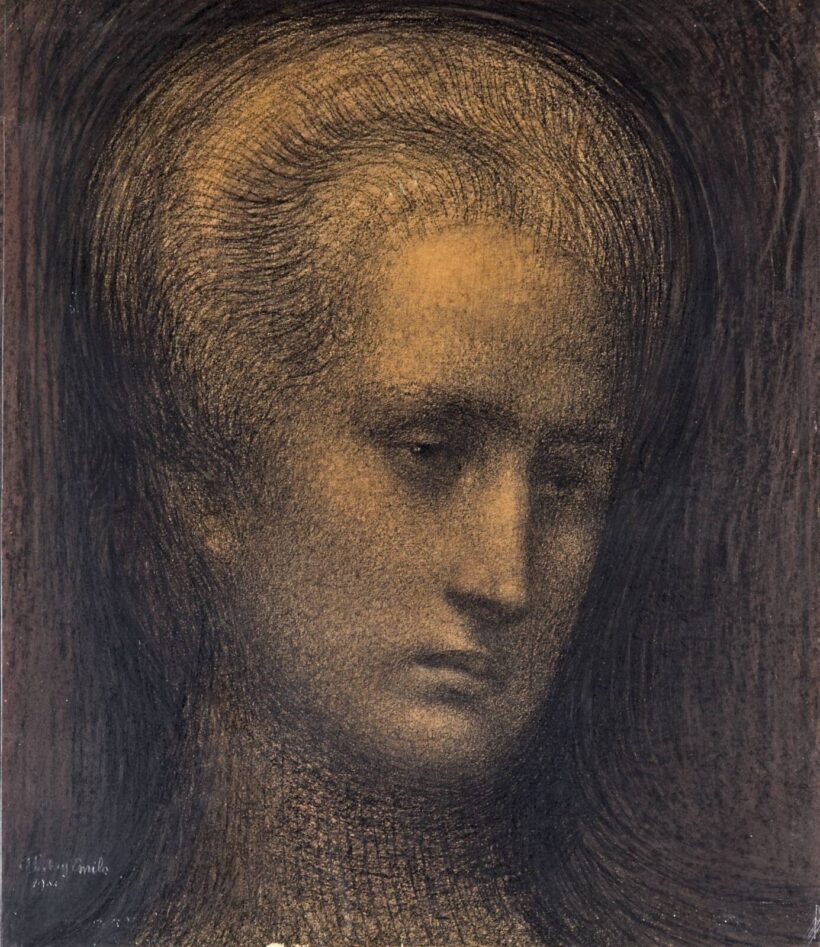 Emile Barthélémy Fabry (Verriers, 1865 - Woluve-Saint-Pierre, 1966) - Éva, 1908