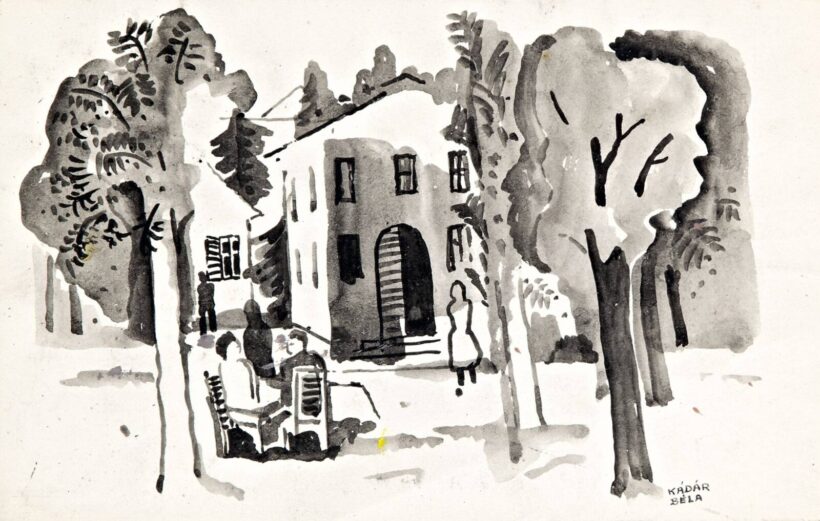 Kádár Béla (Budapest, 1877 - 1956) - Vidéki gentri hangulat