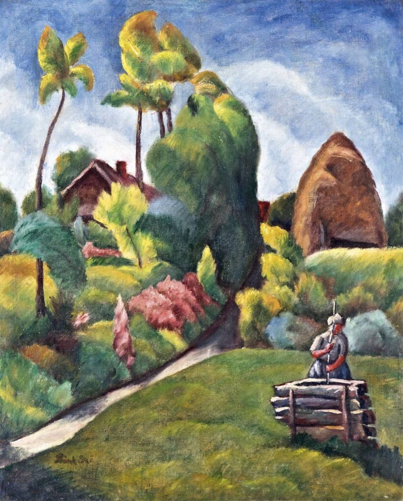 Bánk Ernő (Szalmatercs, 1883 - Budapest, 1962) - Törökkoppányi táj