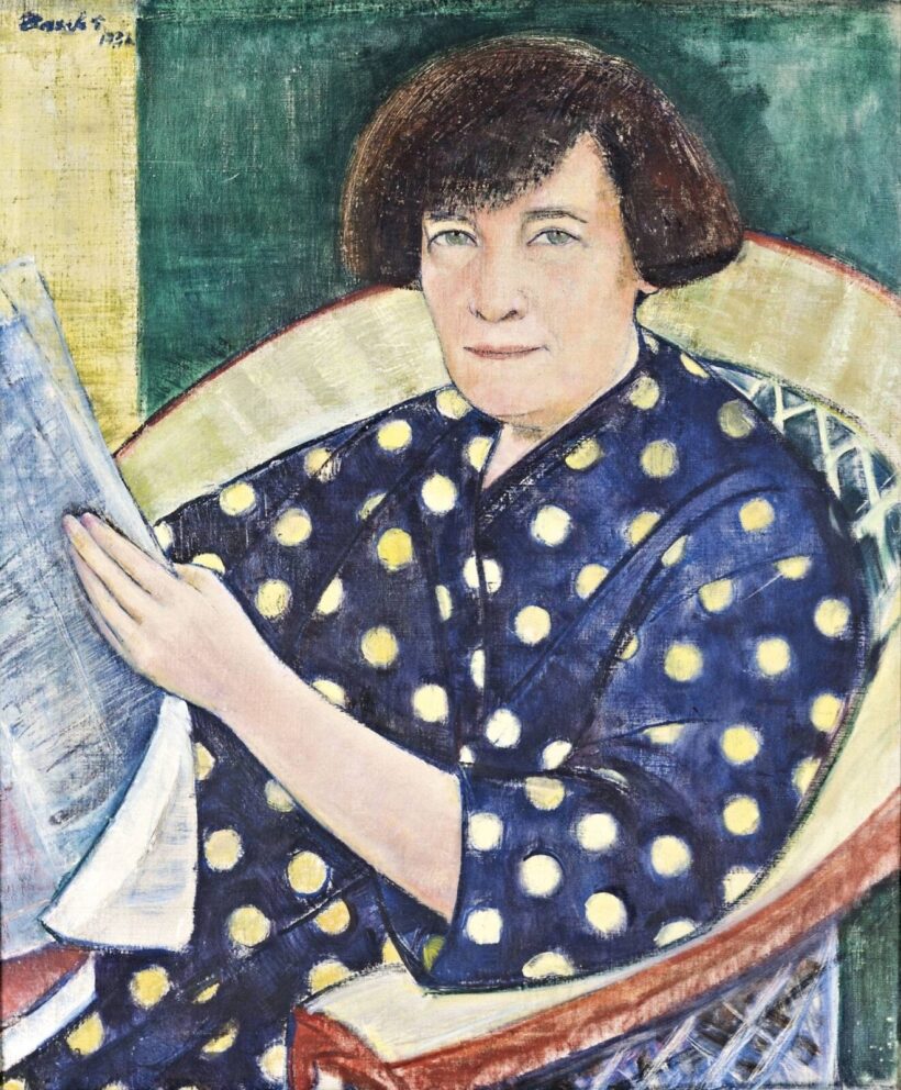 Basch Edit (Budapest, 1895 - 1980) - Hölgy pöttyös köntösben, 1932