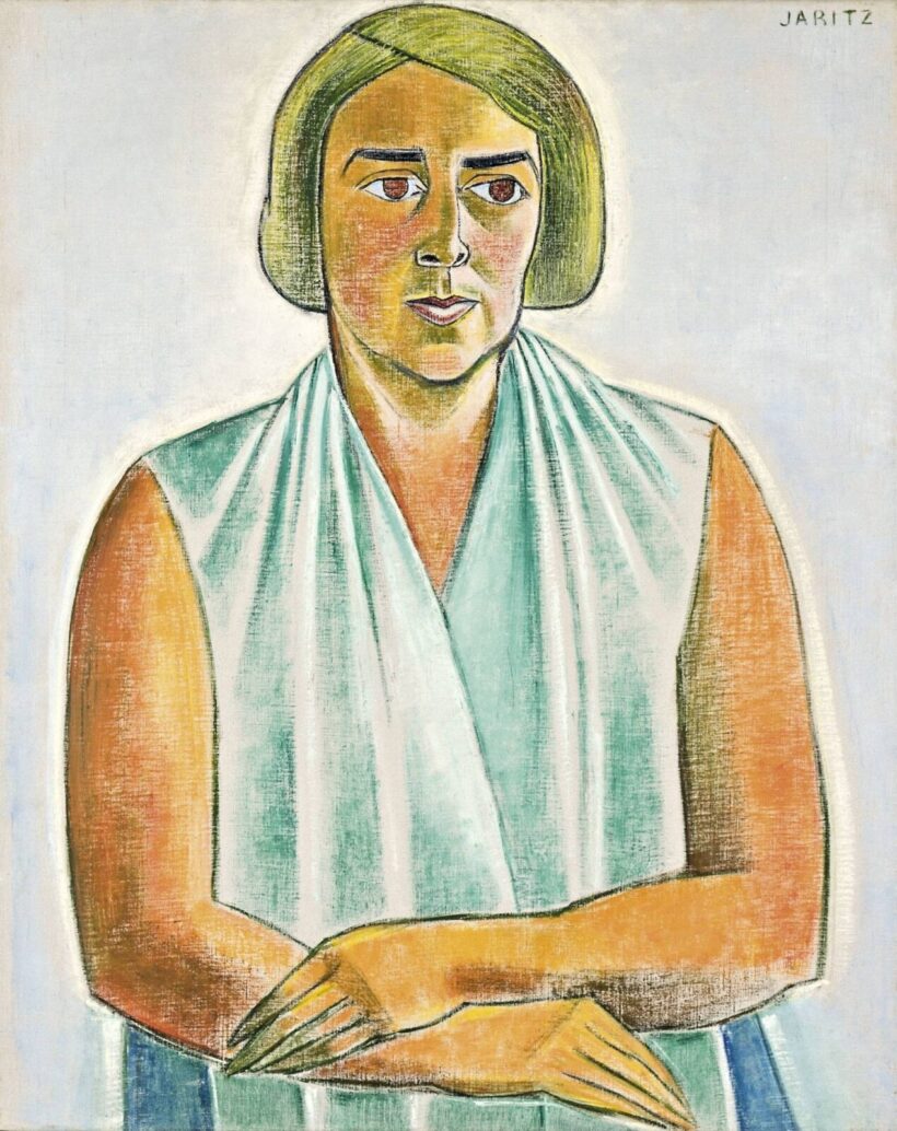 Járitz Józsa (Budapest, 1893 - 1986) - Hölgy türkizben