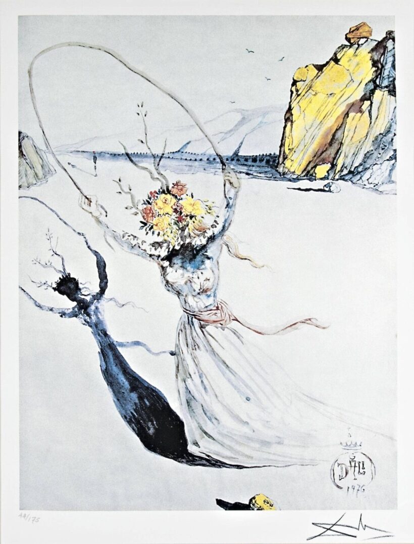 Salvador Dalí (Figueres, 1904 - Figueres, 1989) - Lány virágos fejdísszel