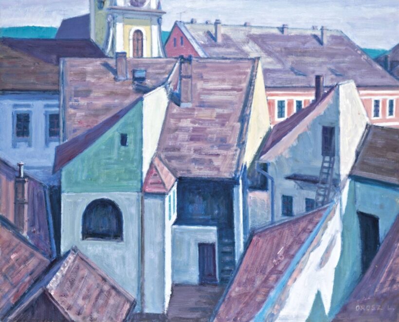 Orosz László (Maconka, 1928 - 2000) - Tetők, falak Szentendrén