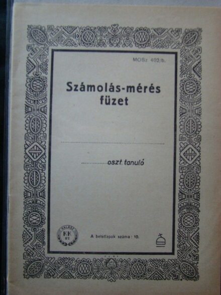 49-939 3 db Használatlan kockás számolás-Mérés iskolai füzet
