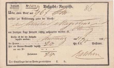 49-855 1863. Feladási vevény