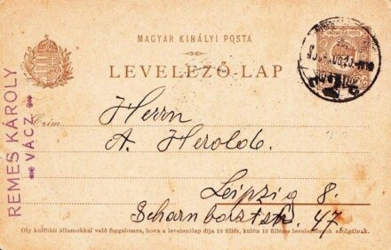 49-534 1909 Díjjegyes levelezőlap "VACZ" - Leipzig