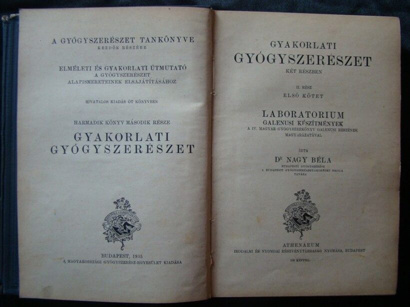49-1203 1935 2 db Gyógyszerészeti tankönyv Németh József Gutai gyógyszerész könyvtárábó - Image 2