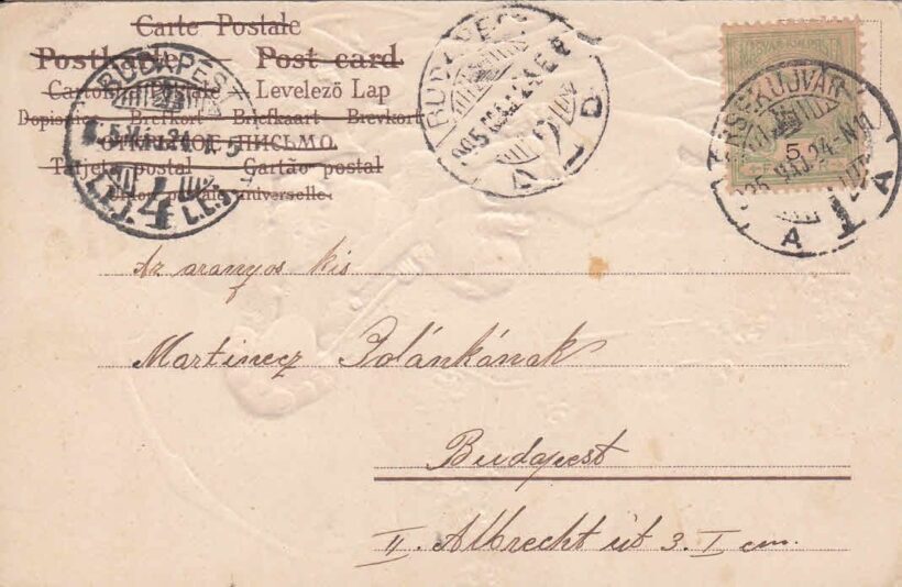 49-1531 Anya és gyermeke a szabadban/Dombornyomott képeslap - Image 2