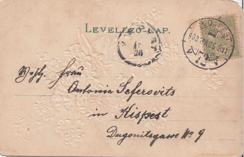 49-1523 Virág/Dombornyomott képeslap - Image 2