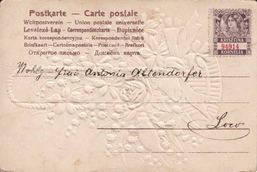 49-1107 Virágcsokor/Dombornyomott képeslap - Image 2