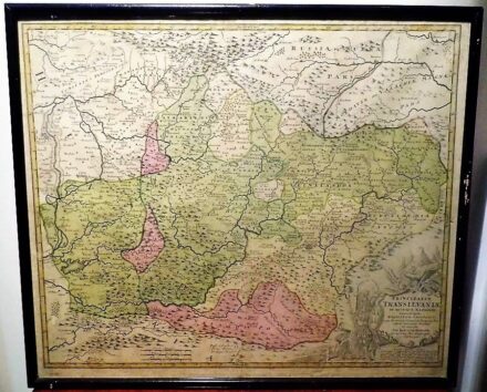 Johann Baptist Homanni(1663-1724)Erdélyi Fejedelemség Térképe Öt Nemzetség Feltüntetésével