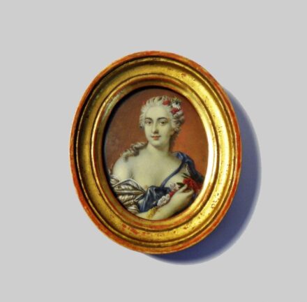 Miniatür  Női portré 19.sz.második fele