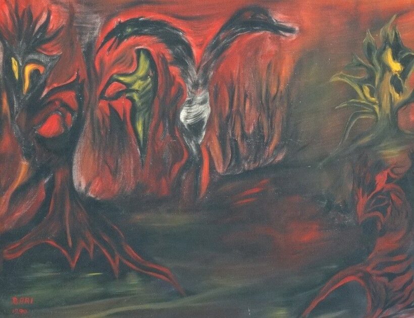 Bari Janó (1955 - ): Vörös táj, 1990