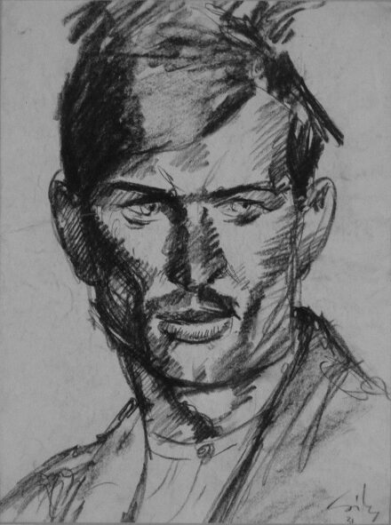 Csík Jolán (1887 - ): Férfi portré, 1931