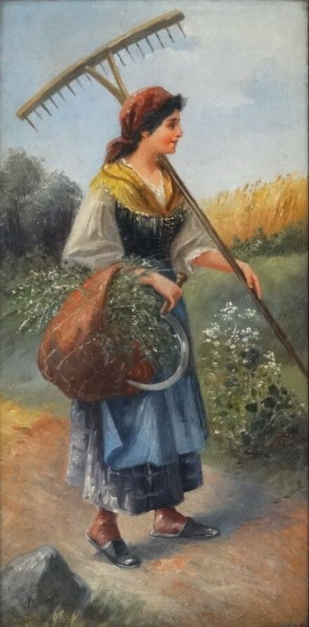 Kubányi Lajos (1855 - 1912): Parsztlány