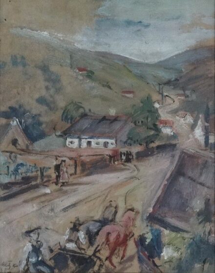 Metykó Gyula (1907-1992): Vágtázó szekér