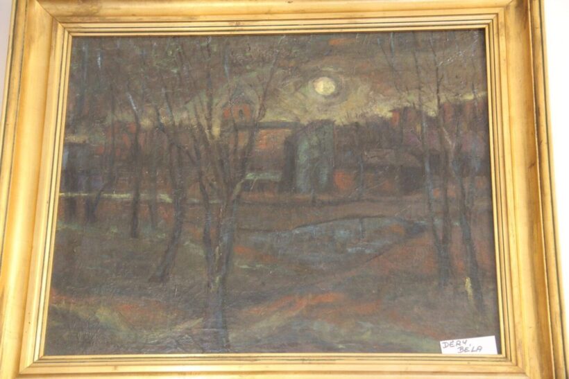 Déry Béla - Parkrészlet holdfényben - Image 4