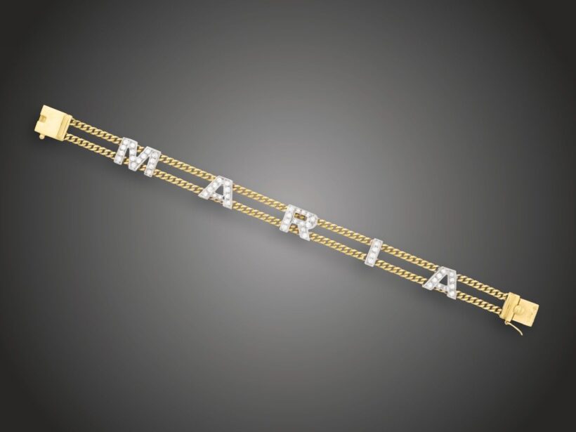 Karlánc, 750 au, 52 bril. cca. 1,0 ct, 19,3 g 