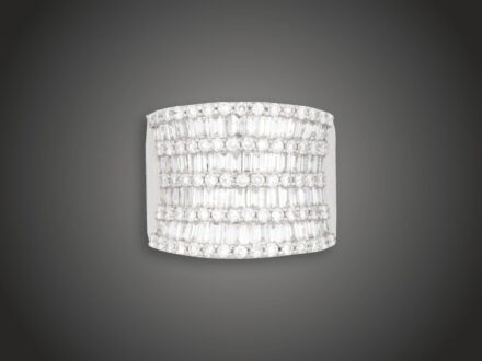 Gyűrű, 750 au, 128 bril. cca. 4,20 ct, 12,0 g