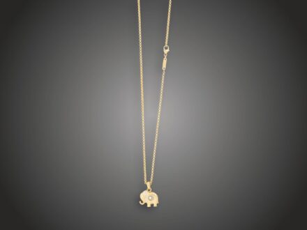 Lánc, függő, Chopard, au 750, 18 bril. cca. 0,20 ct, 14,1 g 
