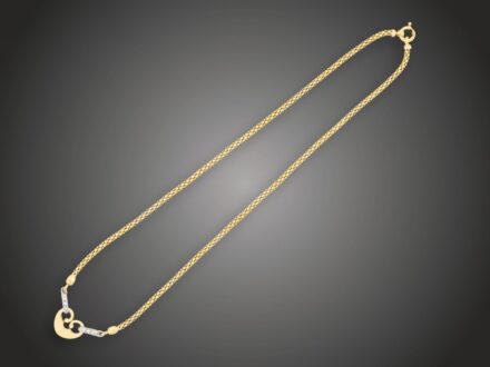 Nyaklánc, Baraka, 750 au, 6 bril. cca. 0,10 ct, 13,8 g 
